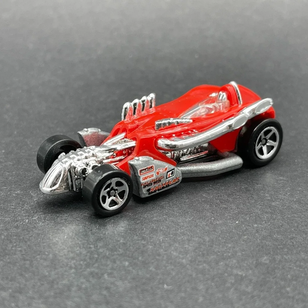 Hot Wheels Salt Flat Racer Car Vehicle Red Diecast 1/64 Scale Red‎ with Chrome
